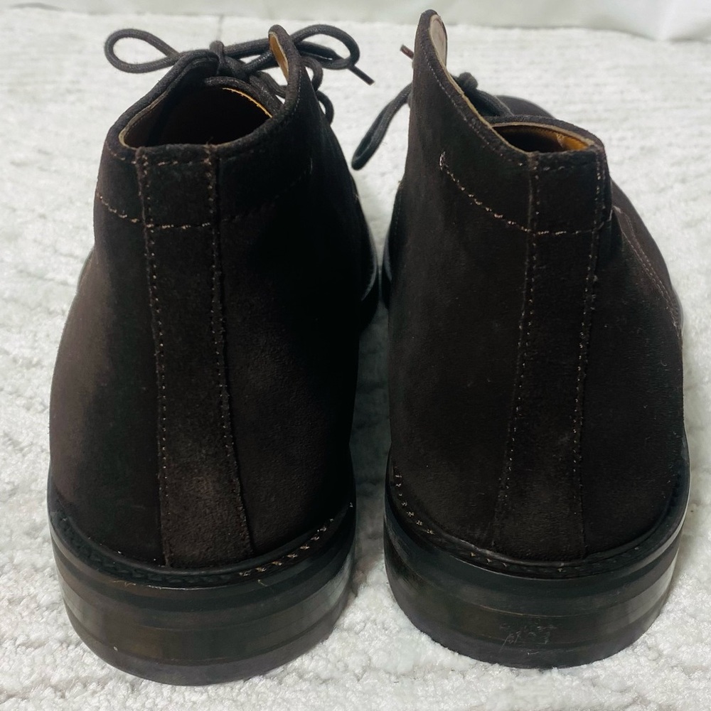 Massimo Dutti Men Suede Oxford Shoes Size 43 Brown Dress Lace Up NWOT - Picture 4 of 11